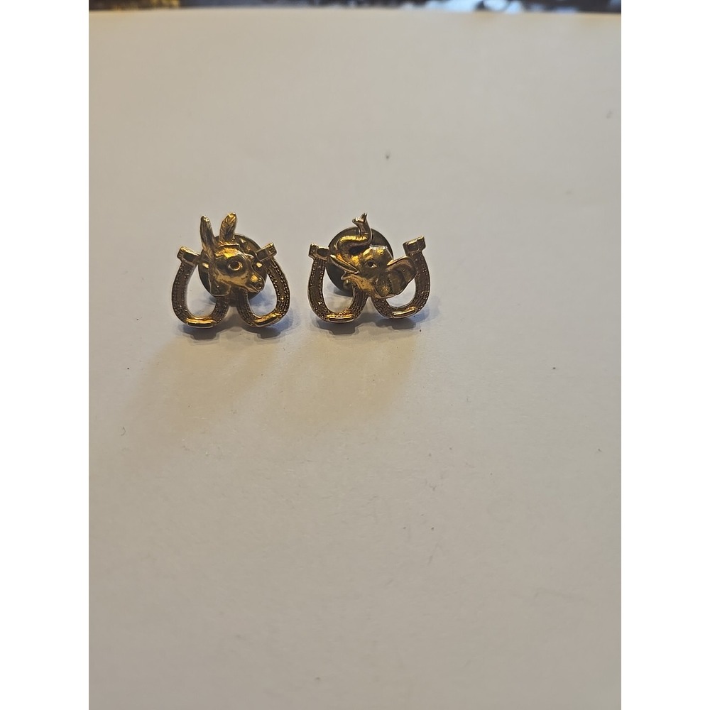 SET OF 2 Vintage Political Tie Tacks/Pins from the 1968 Election